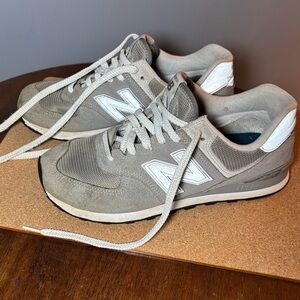 New Balance Gray and White Athletic Shoes